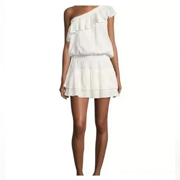 JOIE KOLDA One-Shoulder Cotton Dress White Size Xs Send OFFERS - Picture 3 of 9